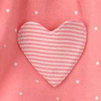 Carter's Baby Girls Short Sleeve Hearts Romper