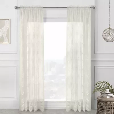 Habitat Mona Lisa Rod Pocket Sheer Single Curtain Panel
