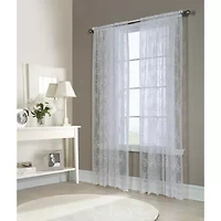 Habitat Mona Lisa Rod Pocket Sheer Single Curtain Panel