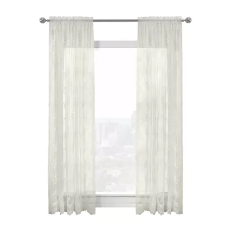 Habitat Mona Lisa Rod Pocket Sheer Single Curtain Panel