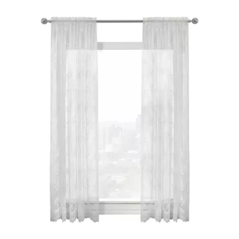 Habitat Mona Lisa Rod Pocket Sheer Single Curtain Panel
