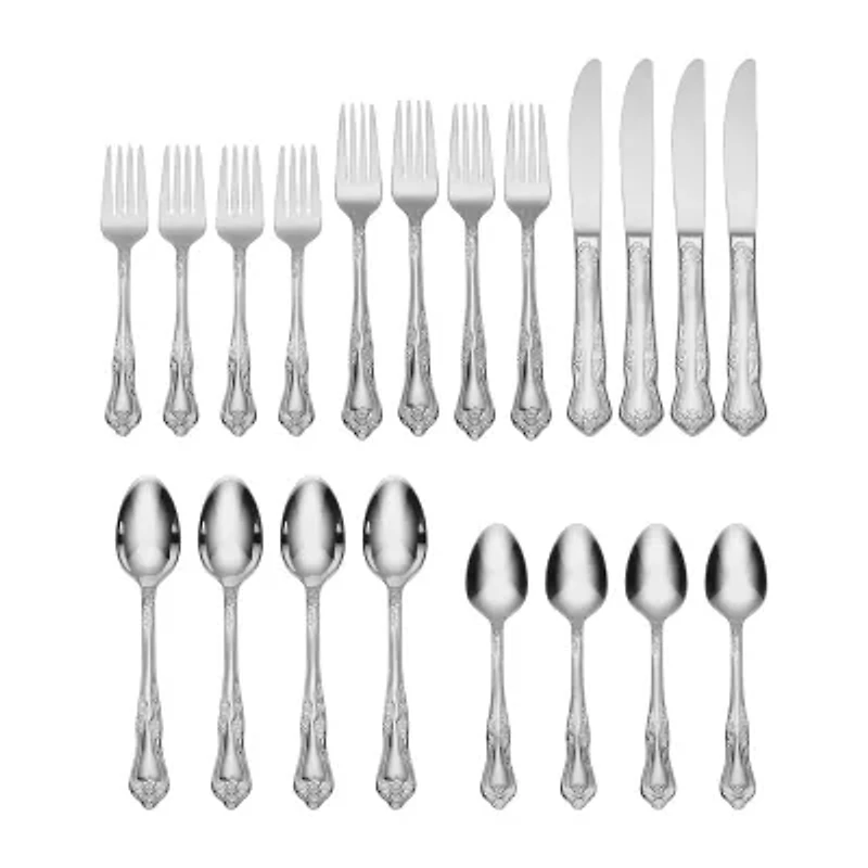 Oneida Azalea 18/10 Stainless Steel 20-pc. Flatware Set