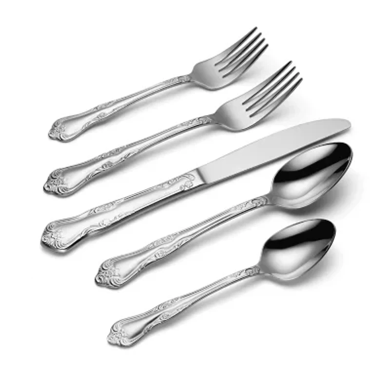 Oneida Azalea 18/10 Stainless Steel 20-pc. Flatware Set