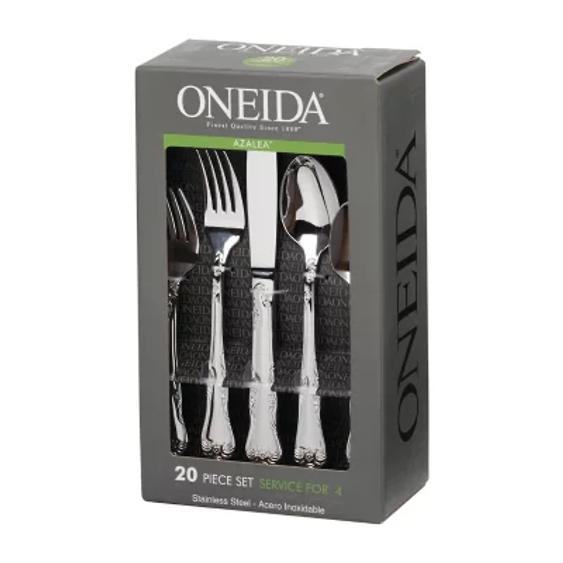 Oneida Azalea 18/10 Stainless Steel 20-pc. Flatware Set