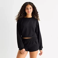 Arizona Womens Juniors Round Neck Long Sleeve Sweatshirt