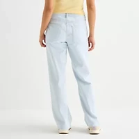 Arizona Womens Juniors Low Rise Straight Leg Jean