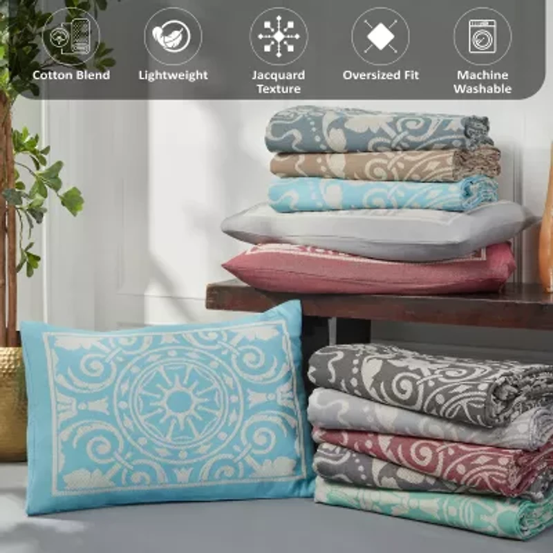 SUPERIOR® Adalie Medallion Oversized Reversible Jacquard Bedspread