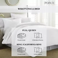 Pointehaven Long Staple Cotton Velvet Feel Sateen 3-pc. Duvet Cover Set