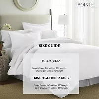 Pointehaven Long Staple Cotton Velvet Feel Sateen 3-pc. Duvet Cover Set