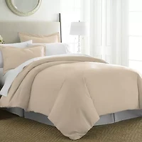 Pointehaven Long Staple Cotton Velvet Feel Sateen 3-pc. Duvet Cover Set