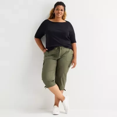 St. John's Bay Womens Plus Capri Pant