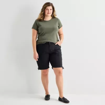 St. John's Bay Womens 11 1/2" Plus Bermuda Short