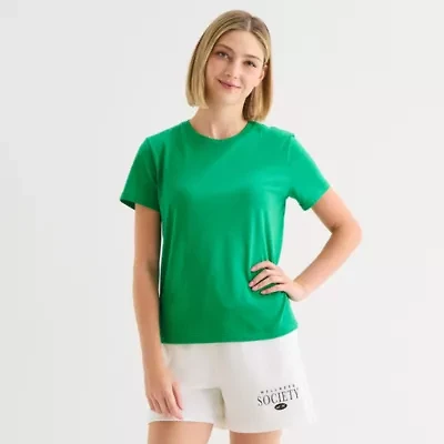 Xersion Womens Cotton Crew Neck Short Sleeve T-Shirt