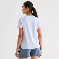 Xersion Womens Cotton Crew Neck Short Sleeve T-Shirt