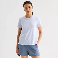 Xersion Womens Cotton Crew Neck Short Sleeve T-Shirt