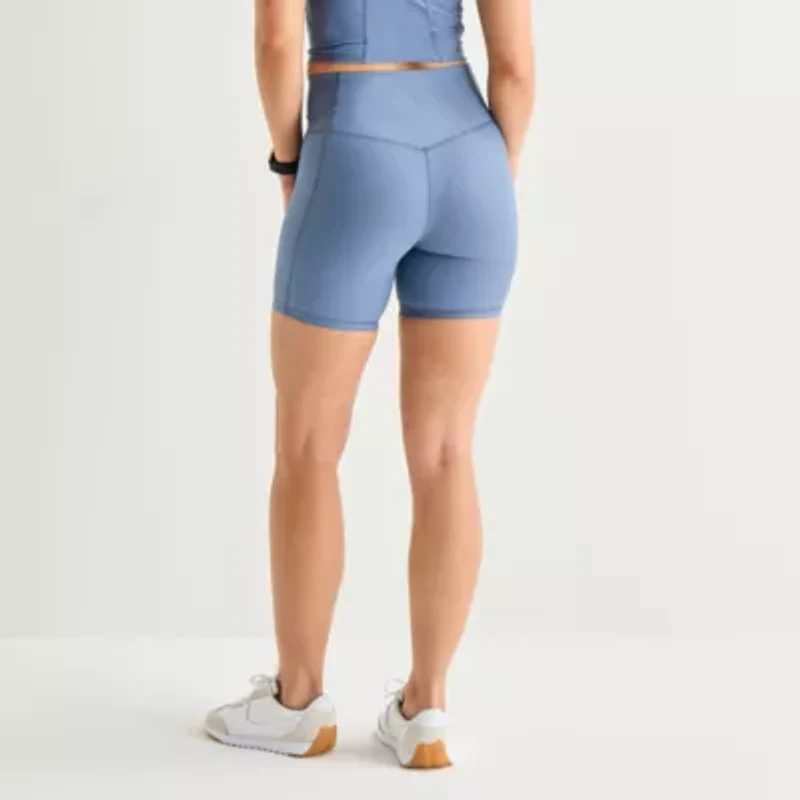 Xersion EverContour+ Womens 6" High Rise Quick Dry Bike Short