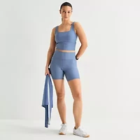Xersion EverContour+ Womens 6" High Rise Quick Dry Bike Short