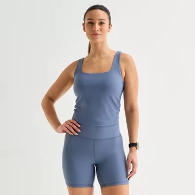 Xersion EverContour+ Womens Square Neck Active Tank Top