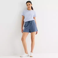 Xersion Womens 4" French Terry Active Pull-On Short