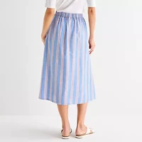 St. John's Bay Womens Midi A-Line Skirt
