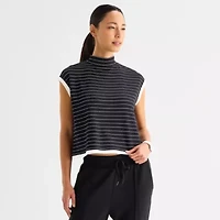 Stylus Womens Sleeveless Mock Neck Top