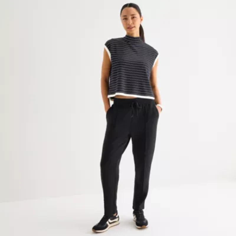 Stylus Womens Sleeveless Mock Neck Top