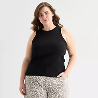 a.n.a Womens Plus High Neck Sleeveless Tank Top