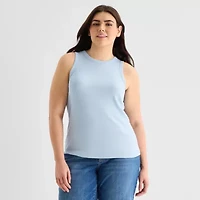 a.n.a Womens Plus High Neck Sleeveless Tank Top