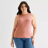 a.n.a Womens Plus High Neck Sleeveless Tank Top
