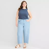 a.n.a Womens Plus High Neck Sleeveless Tank Top