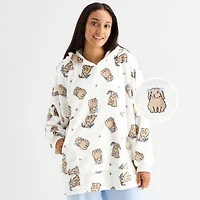 Arizona Body Womens Juniors Fleece Long Sleeve Hooded Nightgown