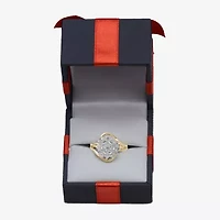 Womens 1 CT. T.W. Natural White Diamond 10K Gold Cluster Cocktail Ring