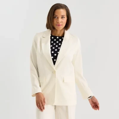 Liz Claiborne Womens Relaxed Fit Blazer