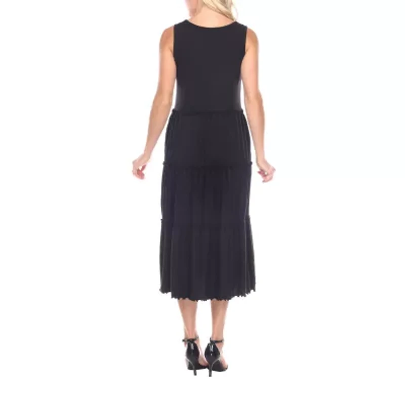 White Mark Womens Sleeveless Midi Maternity Maxi Dress
