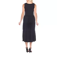 White Mark Womens Sleeveless Midi Maternity Maxi Dress
