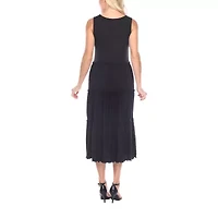 White Mark Womens Sleeveless Midi Plus Maternity Maxi Dress