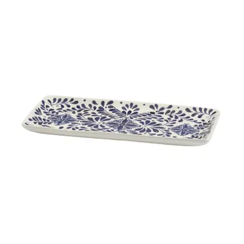 Tabletops Unlimited Carmine Stoneware Serving Tray