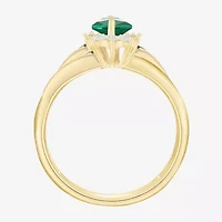 Lab-Created Gemstone 14K Gold Over Silver Cocktail Ring