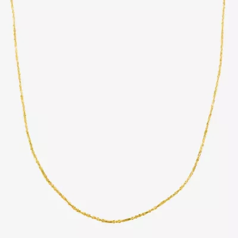 Made Italy Womens 14K Gold 18 Inch Fashion Chain Necklace