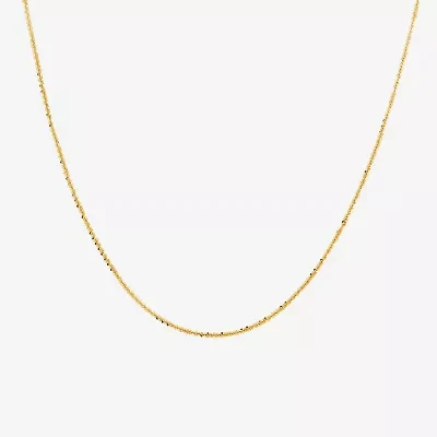 Made Italy Womens 14K Gold 18 Inch Fashion Chain Necklace