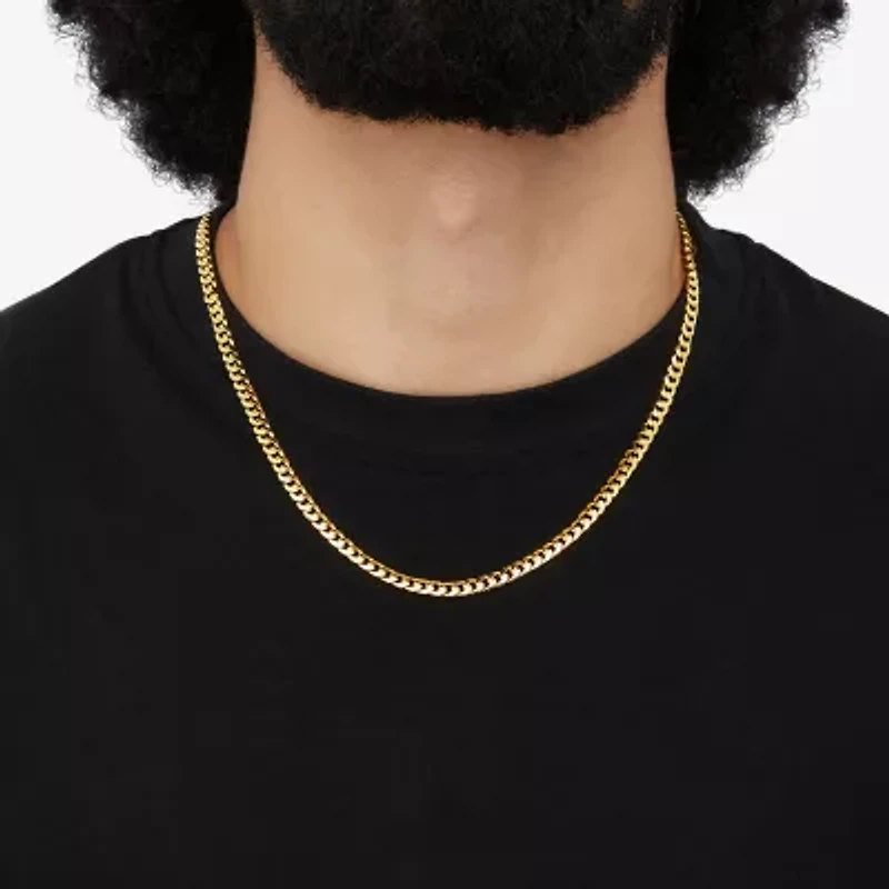 Unisex Adult 14K Gold 22 Inch Curb Chain Necklace