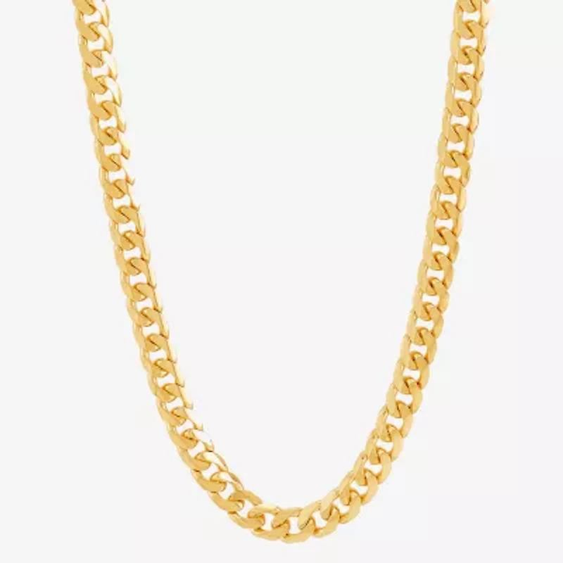 Unisex Adult 14K Gold 22 Inch Curb Chain Necklace