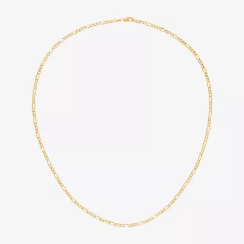 Made in Italy Unisex Adult 14K Gold 18 Inch Figaro Chain Necklace