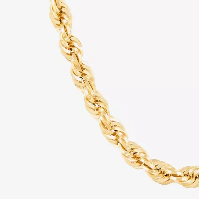 Unisex Adult 14K Gold 22 Inch Rope Chain Necklace