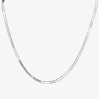 Made in Italy Unisex Adult Sterling Silver 18 Inch Herringbone Chain Necklace