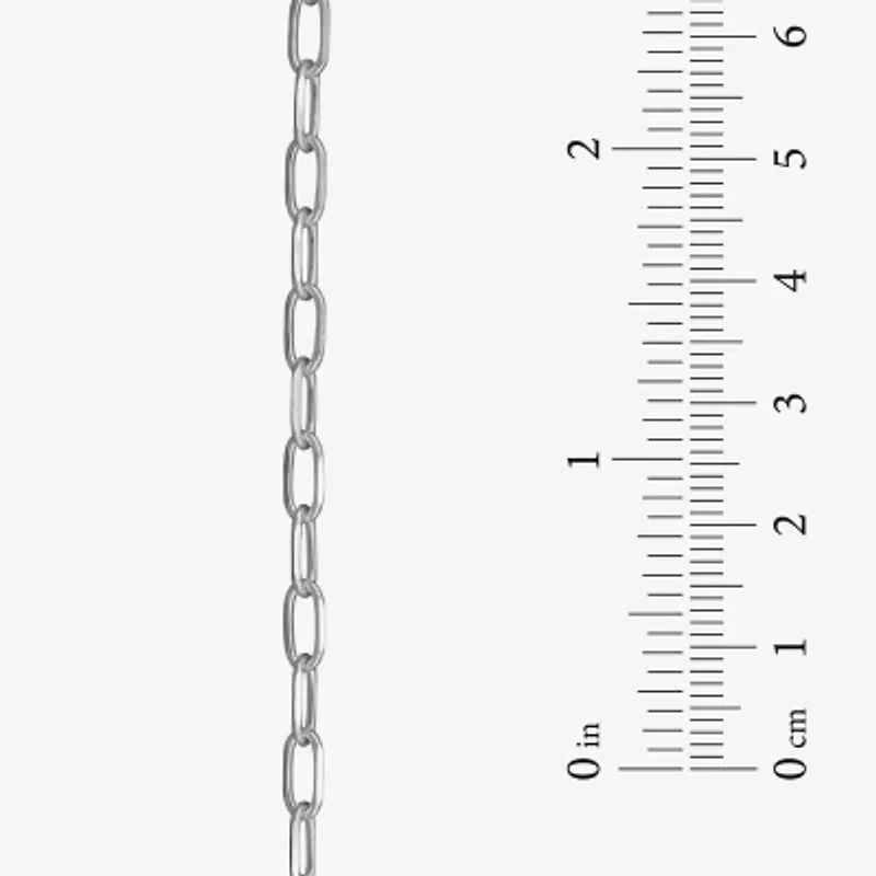 Made in Italy Unisex Adult Sterling Silver 18 Inch Paperclip Chain Necklace