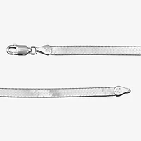 Made in Italy Unisex Adult Sterling Silver 7.5 Inch Solid Herringbone Chain Bracelet