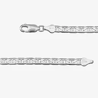 Made in Italy Unisex Adult Sterling Silver 7.5 Inch Solid Curb Chain Bracelet