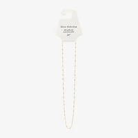 Silver Reflections Womens 18K Gold Over Brass 20 Inch Braid Chain Necklace