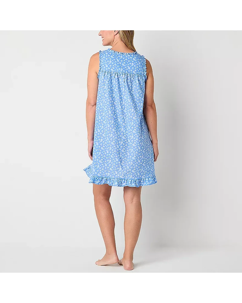 Adonna Womens Sleeveless Scoop Neck Nightgown